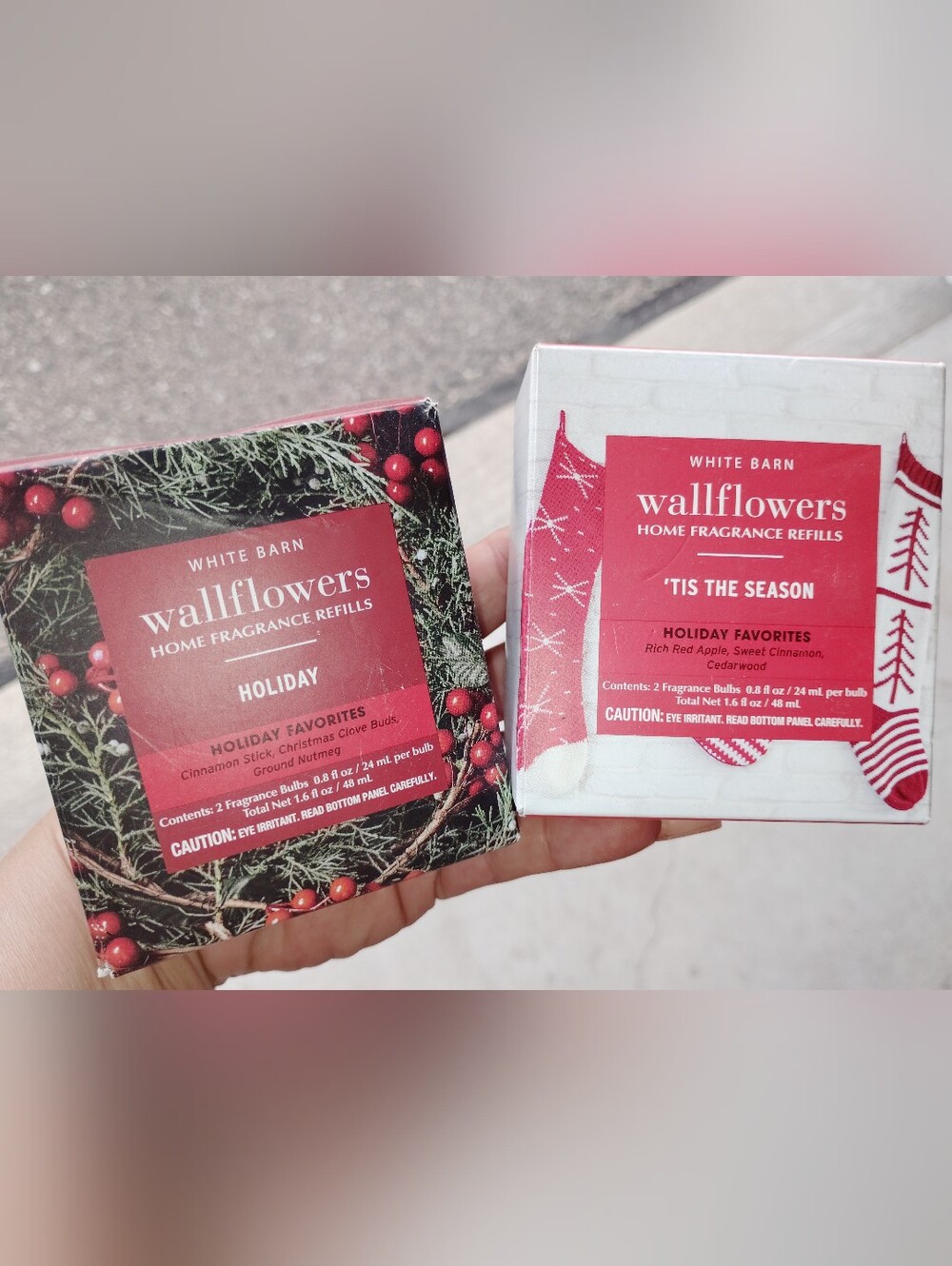 White Barn Red Holiday Wallflowers Fragrance Refills - 4 Pk.New